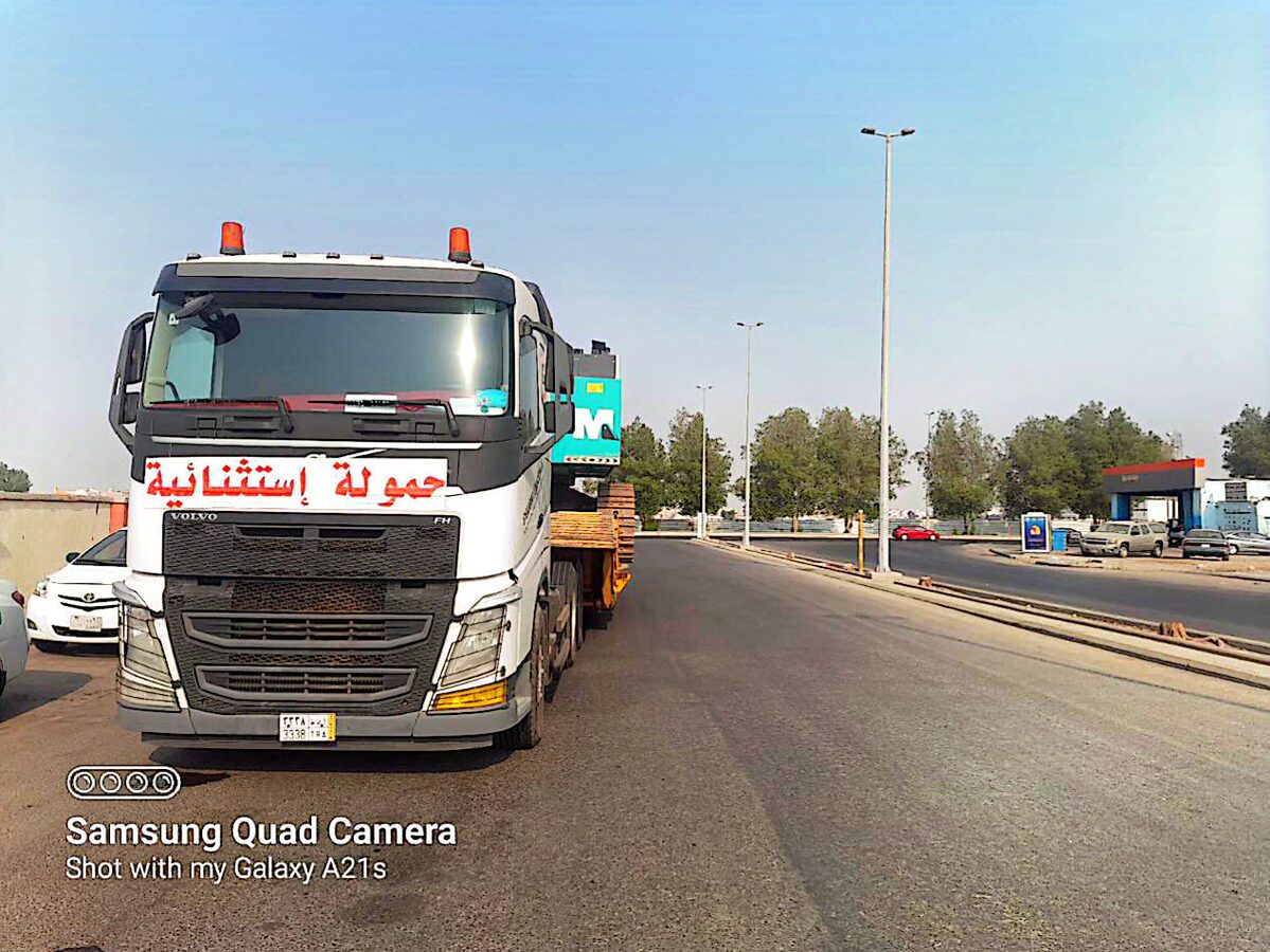 Volvo FH heavy freight truck on route
